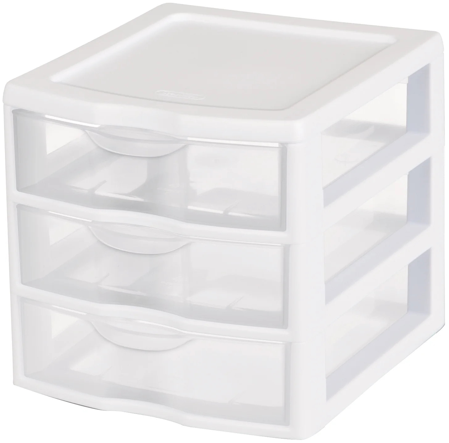 Sterilite Small 3 Drawer Desktop Unit, Plastic, White | Walmart (US)