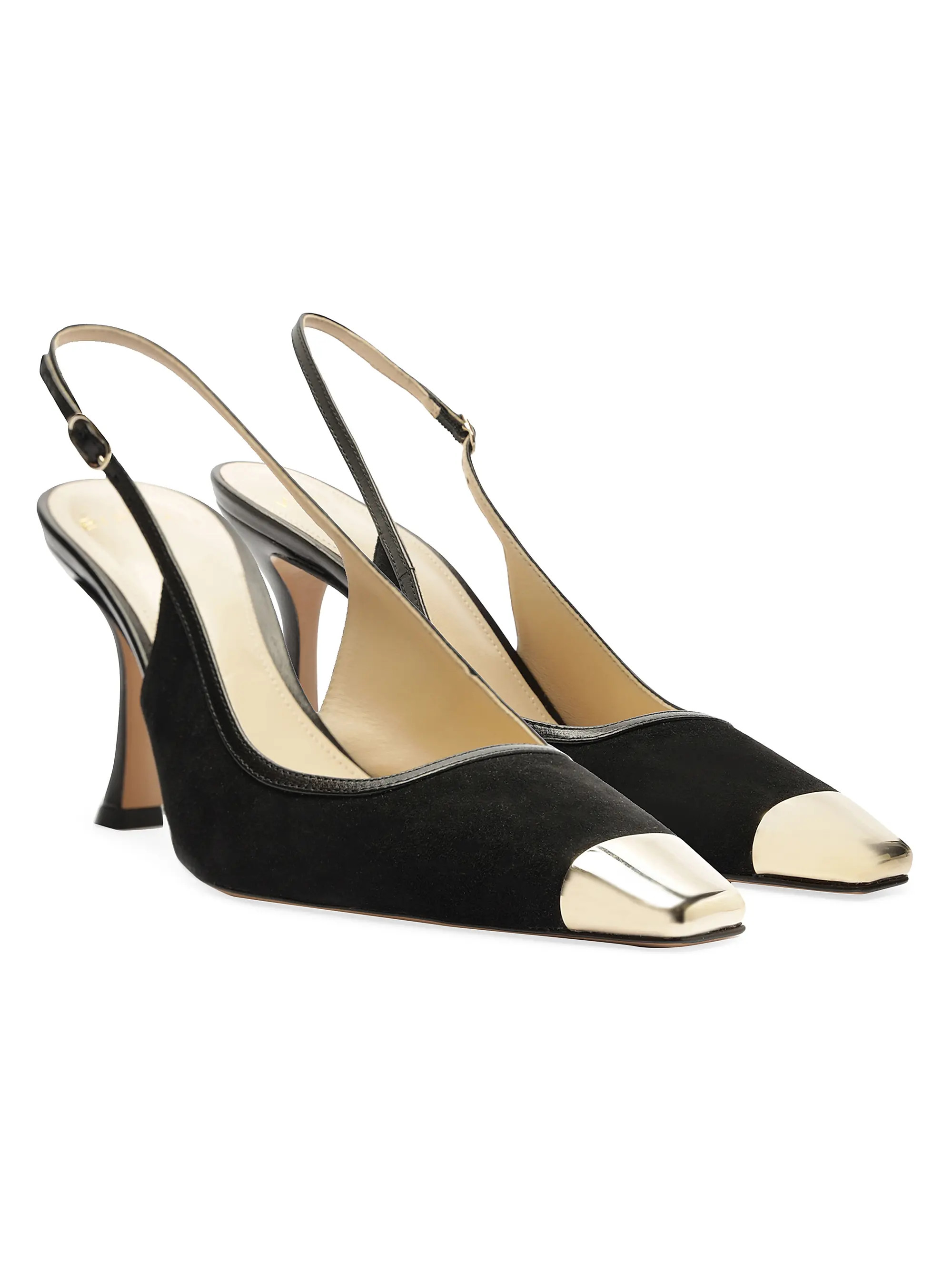 Olivia 85MM Suede Cap-Toe Pumps | Saks Fifth Avenue