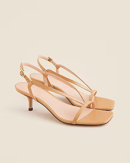 Krista slingback kitten-heel sandals in leather | J. Crew US