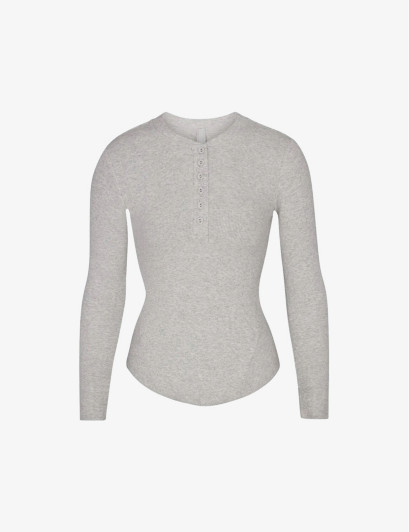 Ribbed long-sleeve stretch-cotton top | Selfridges