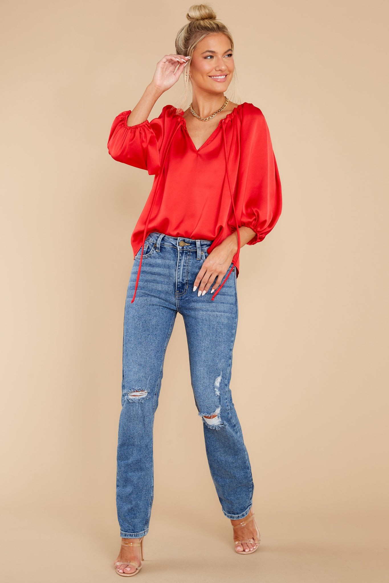 Energize And Inspire Red Top | Red Dress 