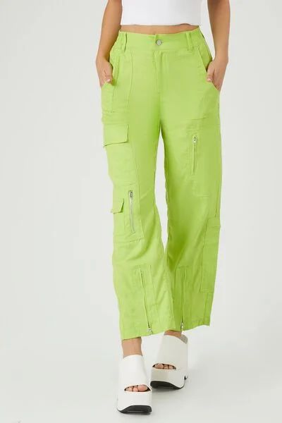 Zipper Wide-Leg Cargo Pants | Forever 21 (US)