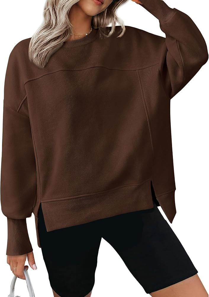 BTFBM Womens Crewneck Sweatshirts Fleece Pullover | Amazon (US)