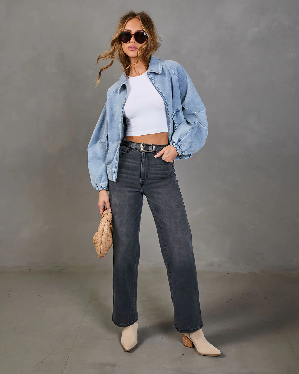 Free Spirits Denim Bomber Jacket | VICI