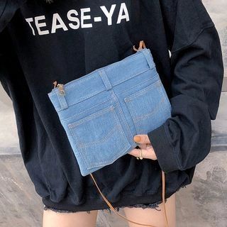 Denim Clutch With Shoulder Strap | YesStyle Global