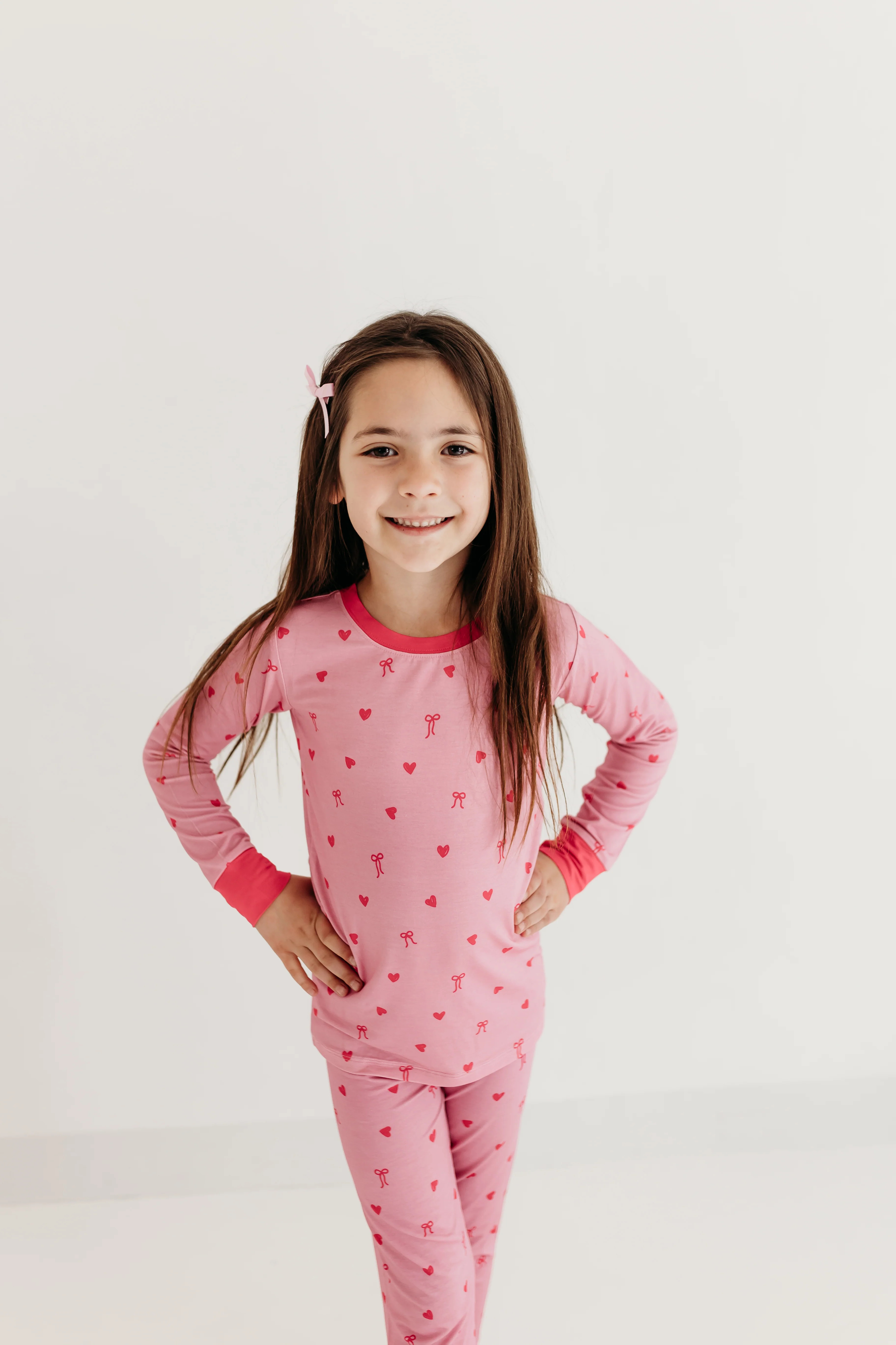 Pink Heart Two Piece Set | In My Jammers
