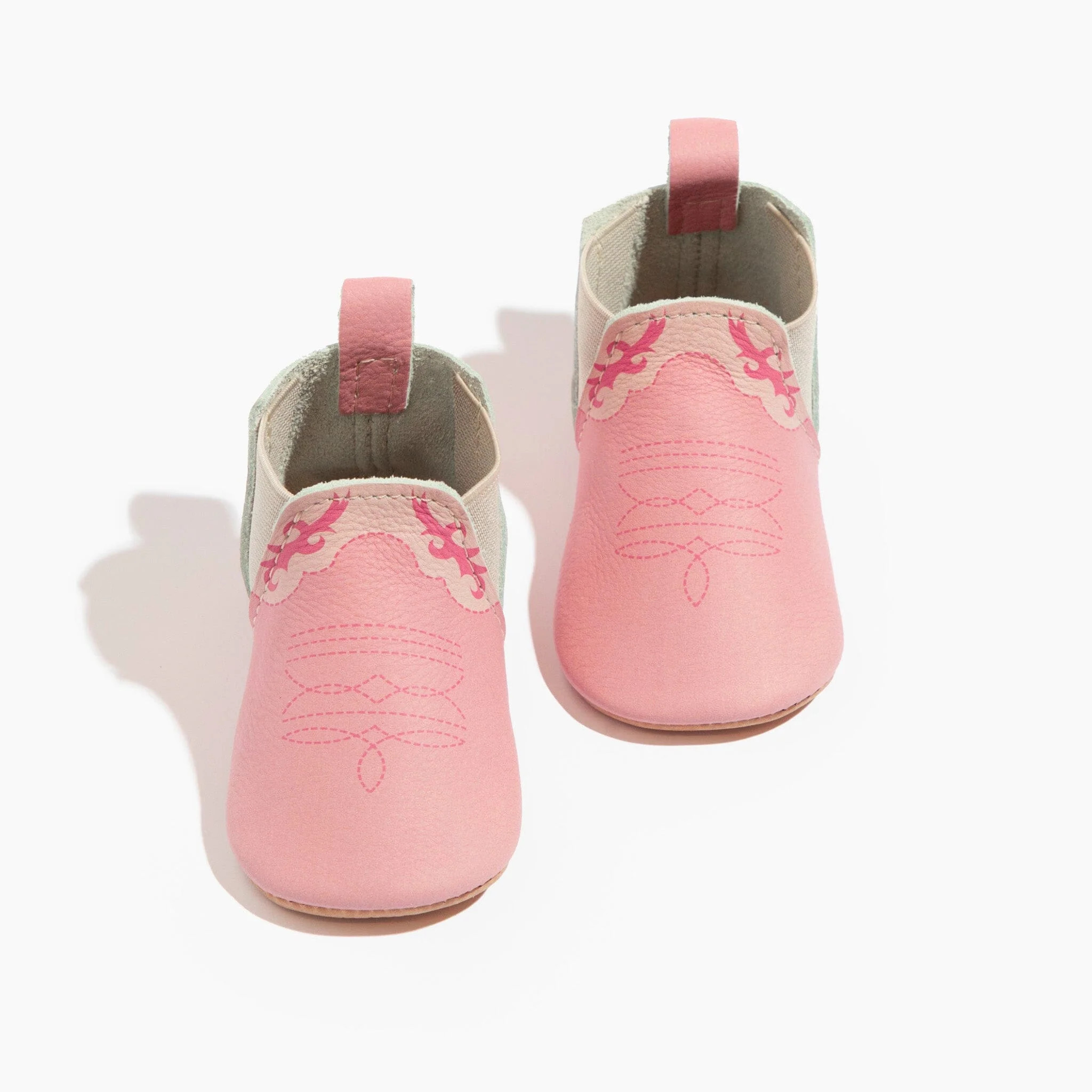 Bubblegum Cowboy Chelsea Boot Baby Shoe | Freshly Picked