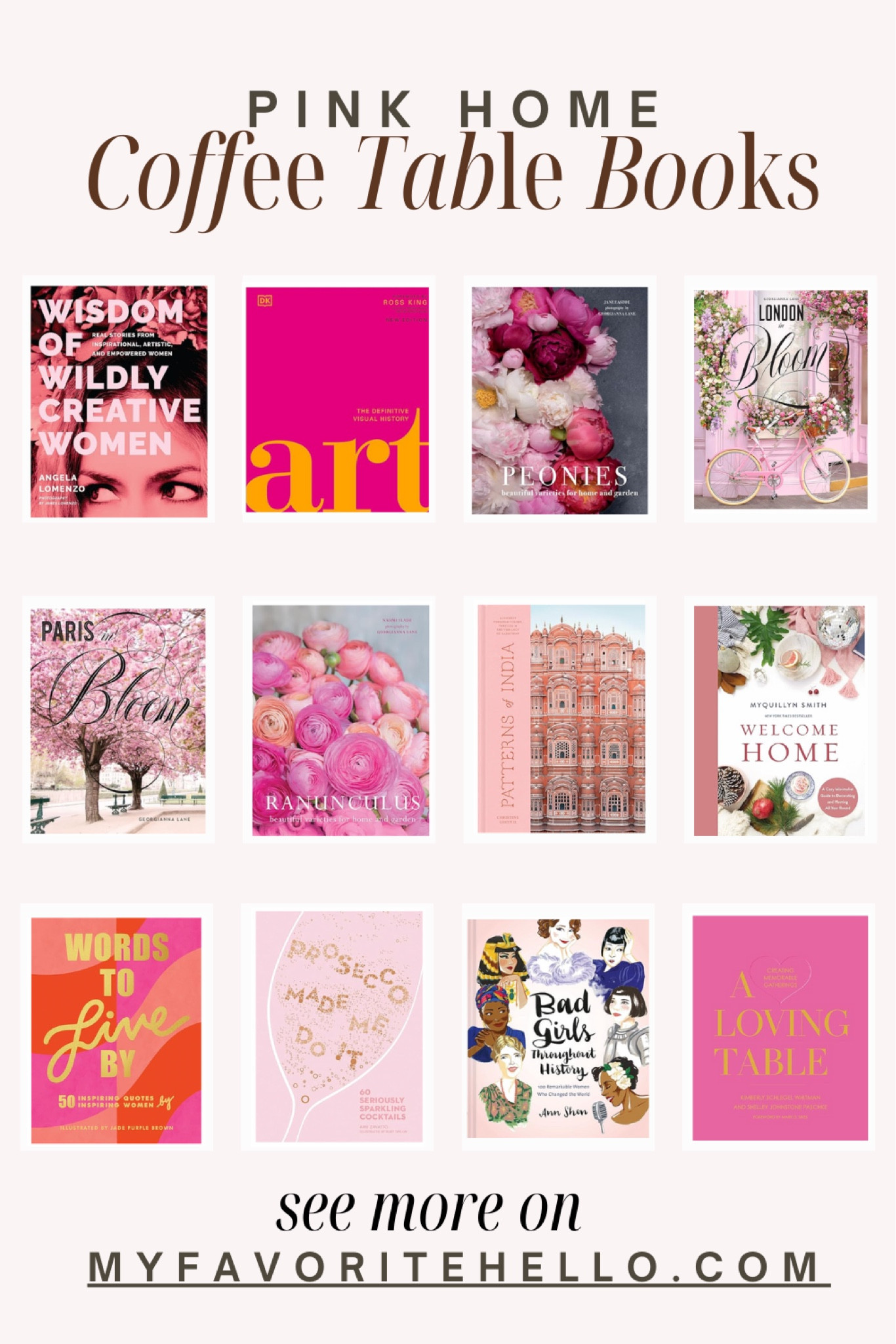 Pink coffee table books, pink aesthetic, pink books 

#LTKstyletip #LTKhome #LTKfindsunder50