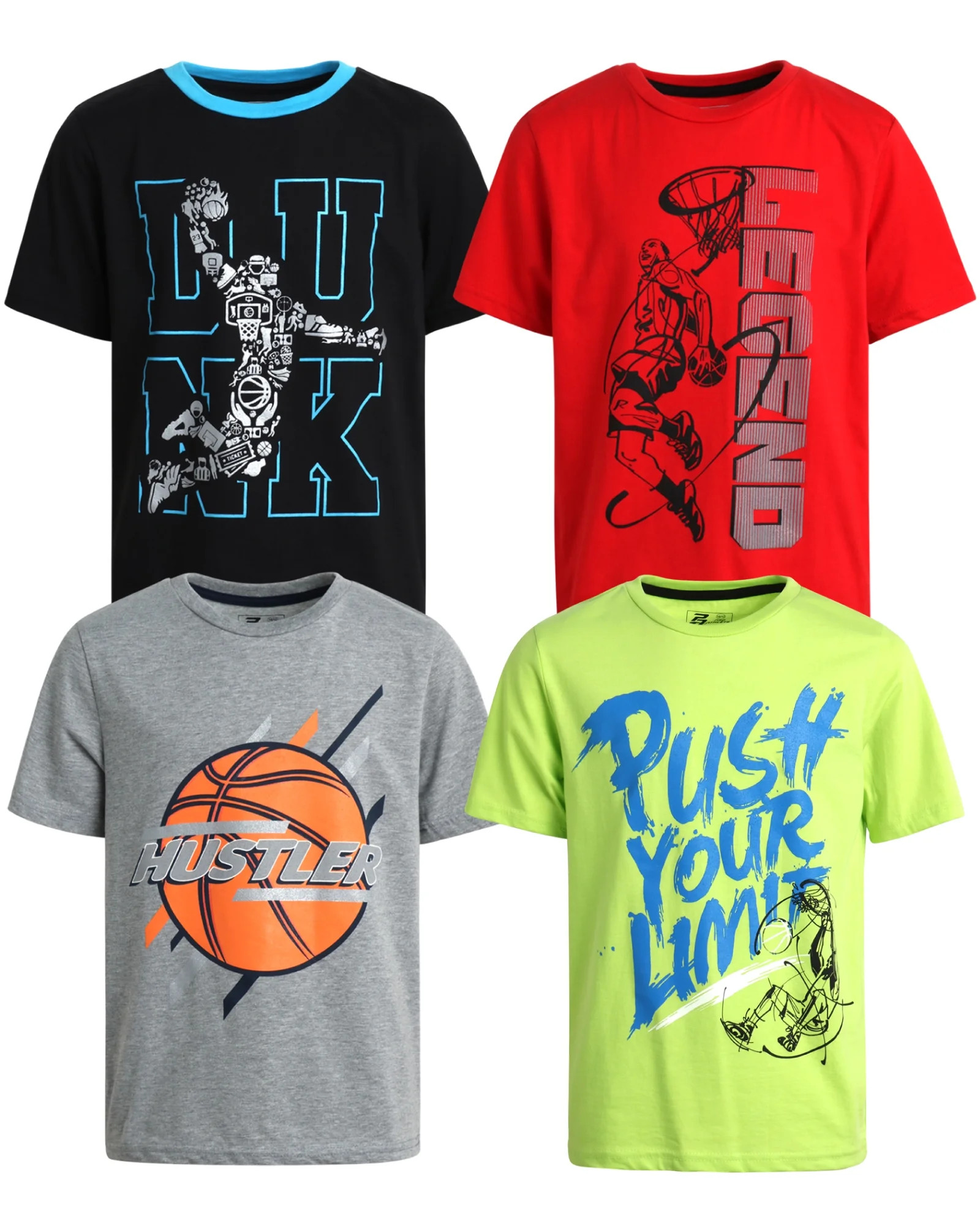 Pro Athlete Boys' Active T-Shirt - 4 Pack Dry Fit Performance Short Sleeve Shirt - Dry Fit Sports... | Walmart (US)