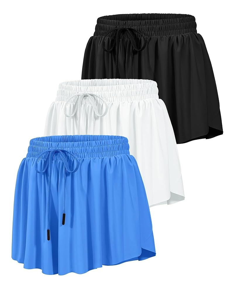 HASMES Girls Butterfly Shorts Teen Flowy Athletic Shorts for Running Dance Cheer 5-14Y | Amazon (US)