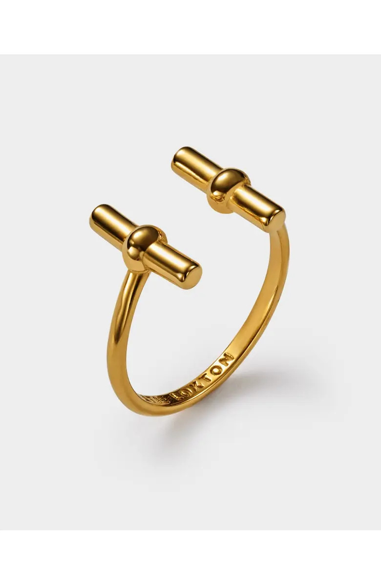 Themis Waterproof Gold T-Bar Ring | Nordstrom