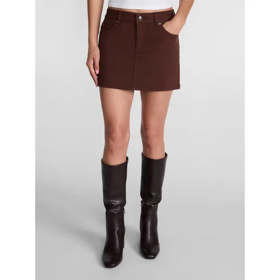 Madden NYC Women's Twill Mini Skirt, Sizes XXS-XXL | Walmart (US)