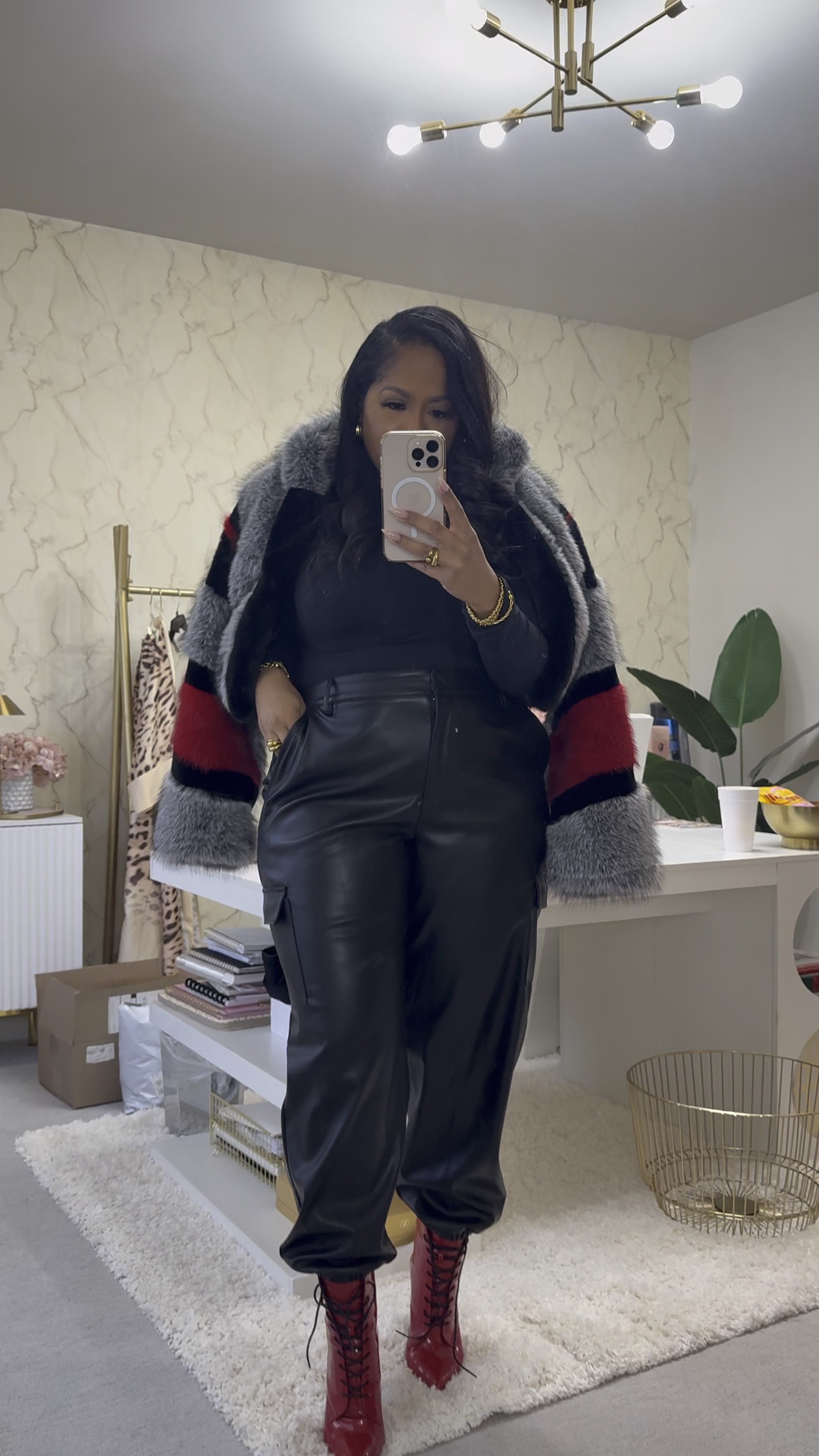 Headed to meet up with my ladies for brunch and this is the outfit. Wearing XL in everything. Boots are older. Carrying my Maxi Chanel. 

#LTKstyletip #LTKover40