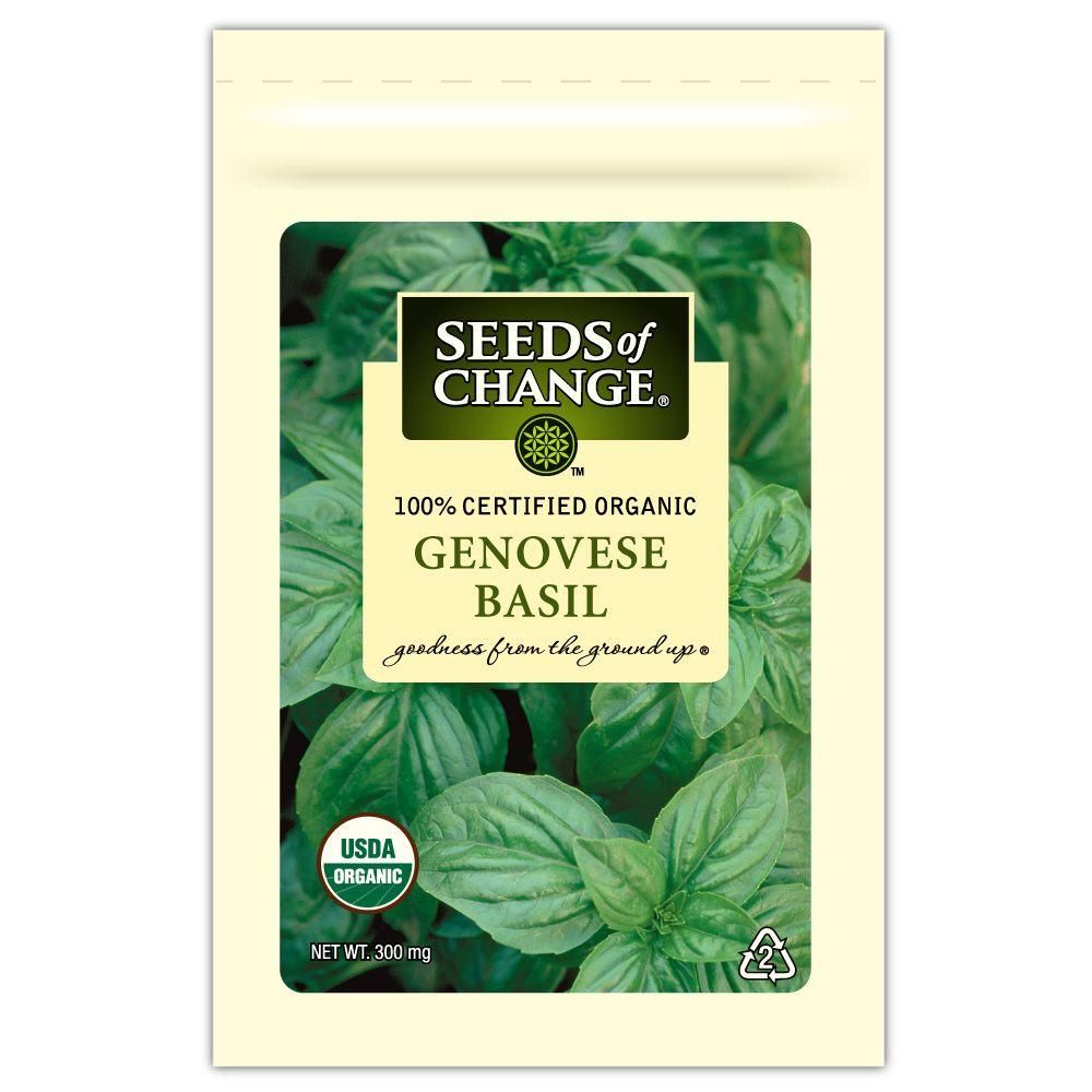 Seeds of Change Genovese Basil Seed-06065 - The Home Depot | The Home Depot