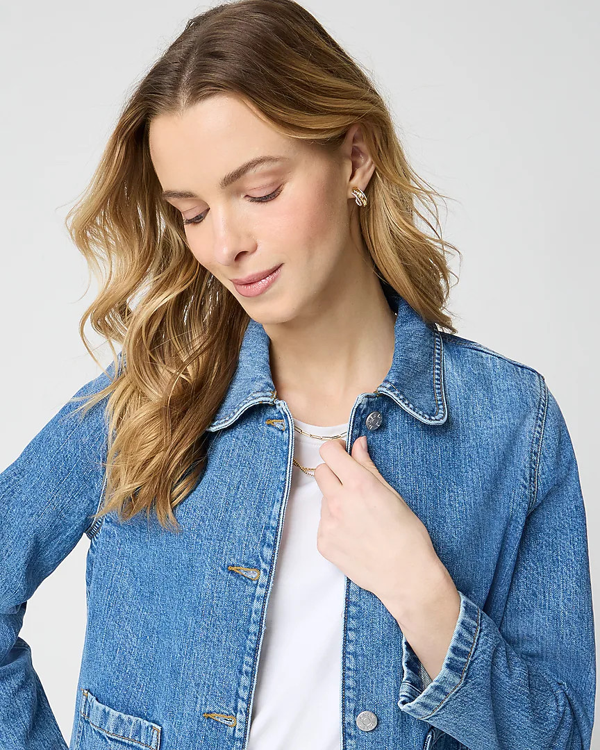 Collared denim jacket | J.Crew Factory