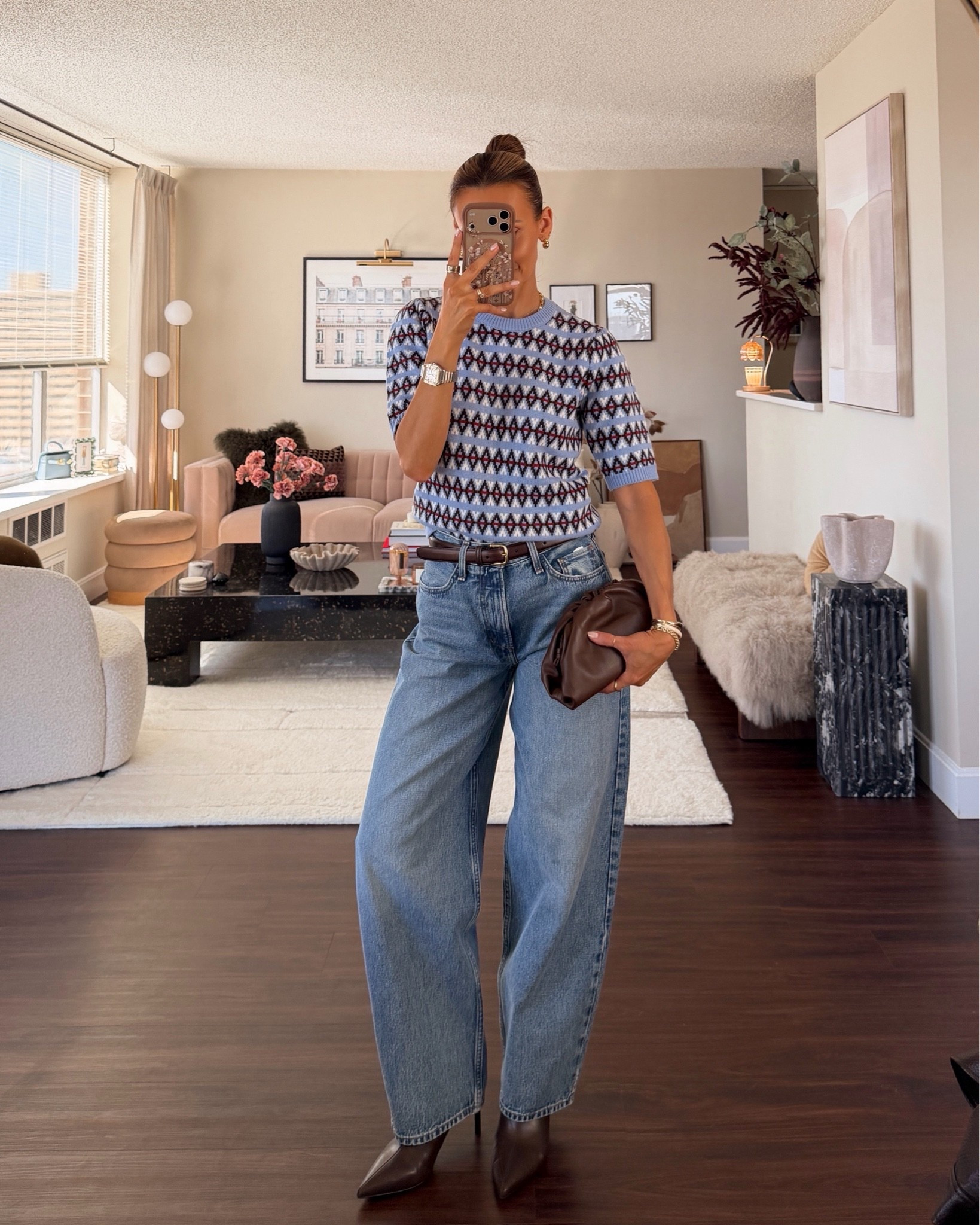 New barrel Jean that fits tts but still a little roomie which I love, my top is such a cute pop of color but still neutral and cute layered or by itself! Use code FALL for up to 25% off! Jeans 25, sweater XS

#LTKstorytime #LTKSeasonal #LTKOver40