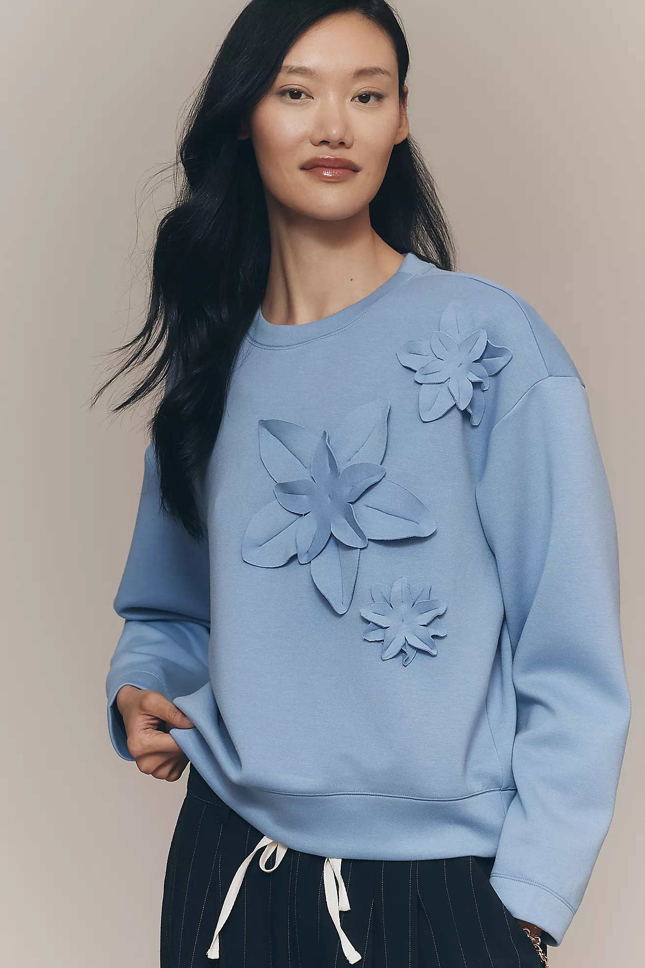 By Anthropologie 3D Floral Sweater | Anthropologie (US)