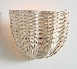 Marion Woven Scalloped Sconce (12") | Pottery Barn (US)
