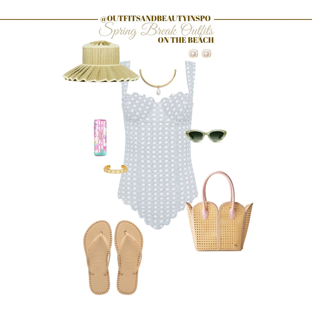 Spring break outfit inspo: bikini / swimwear inspo for a day on the beach ! 

Spring break freshman Destin beach beachwear swimwear trendy affordable one piece swimsuit beach hat#LTKFindsUnder50 

#LTKTravel #LTKSeasonal