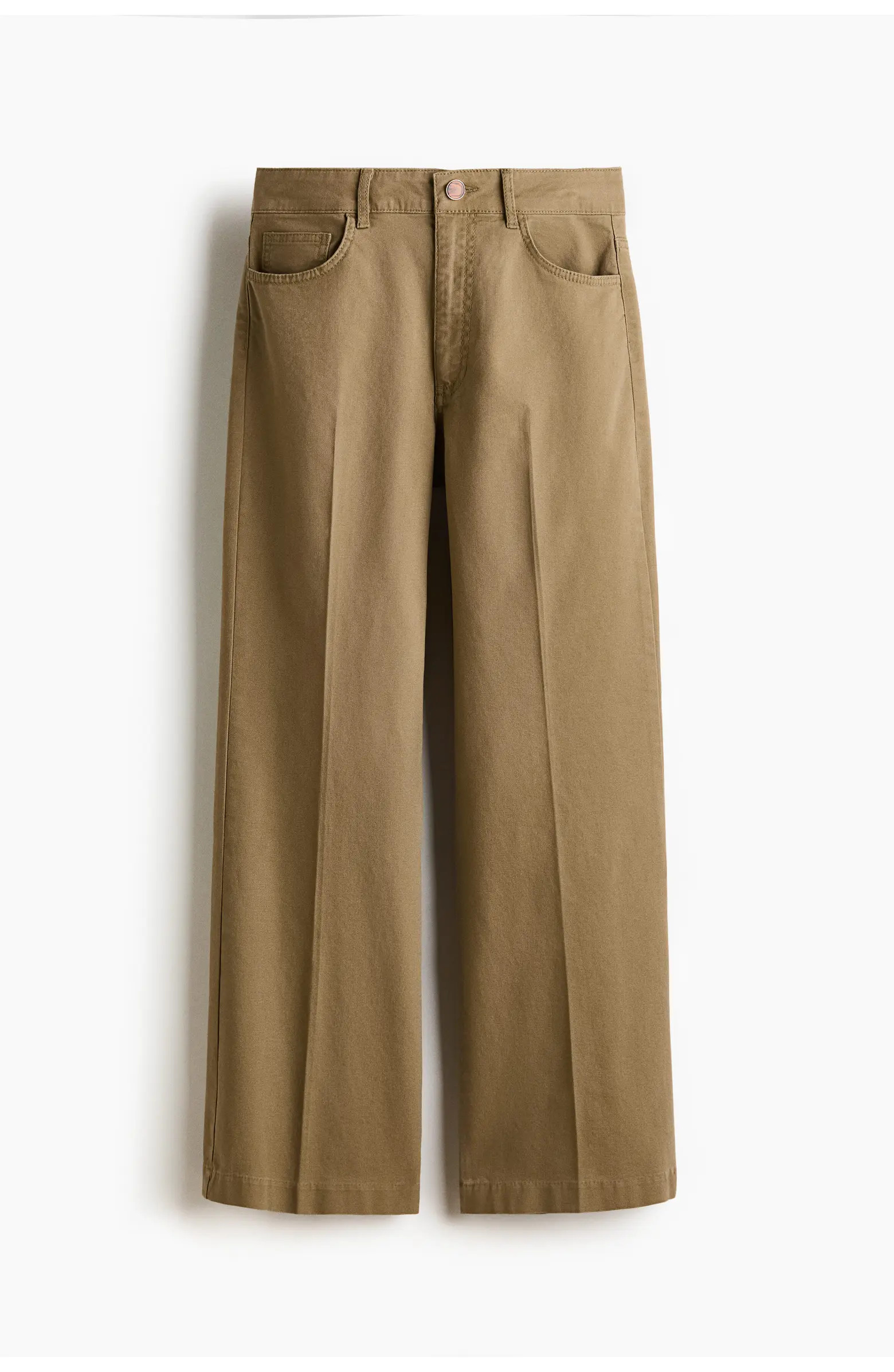 H&M Bootcut Cotton Canvas Trousers | Nordstrom | Nordstrom