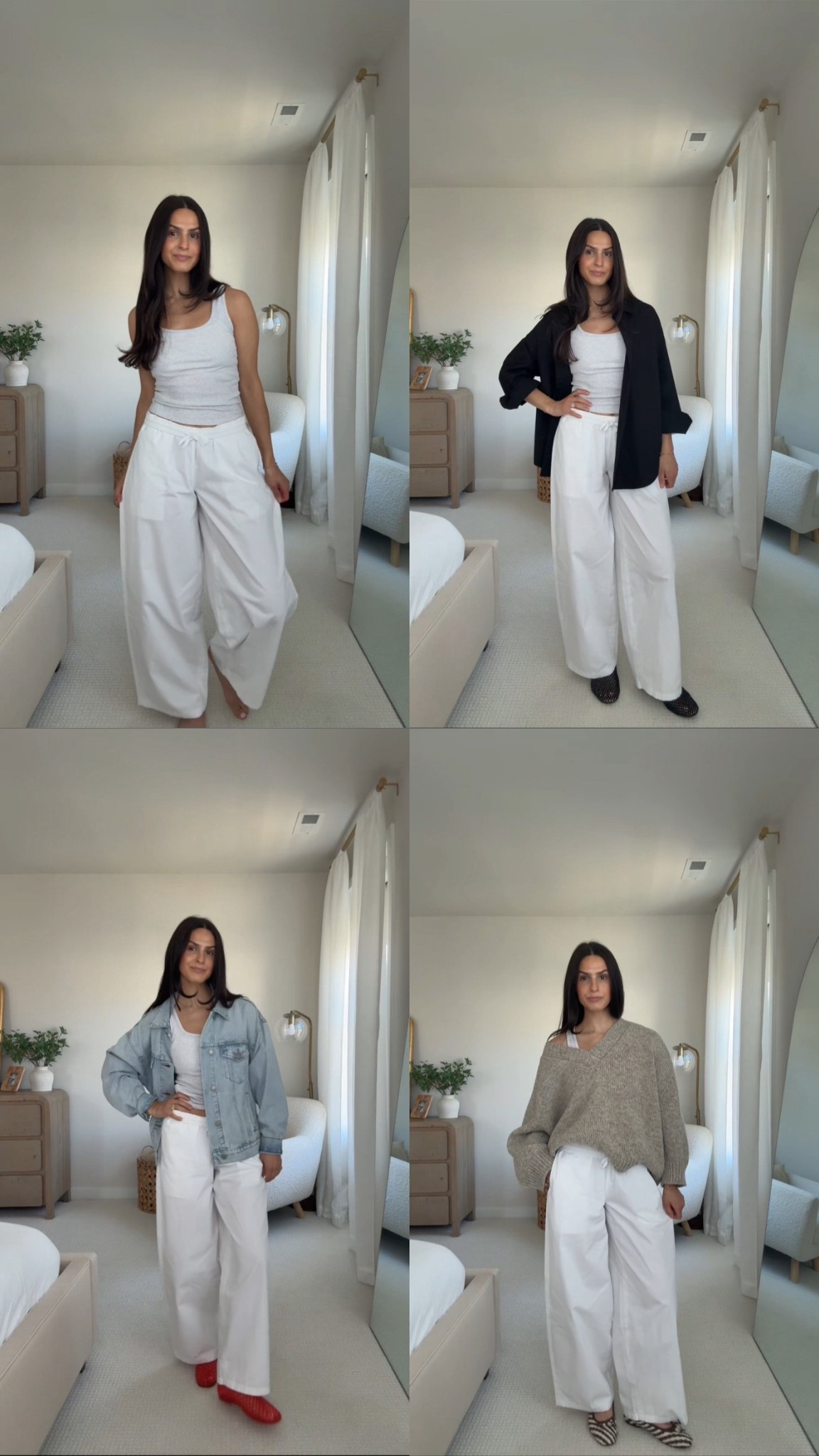 one base styled three ways! Wearing size XS in pants & tank! 