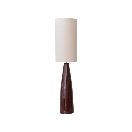 Storied Home Ceramic Floor Lamp with Linen Shade and Reactive Glaze, Brown at Nordstrom | Nordstrom