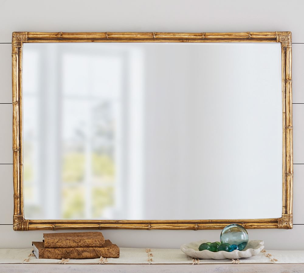 Gold Bamboo Frame Accent Mirror | Pottery Barn (US)