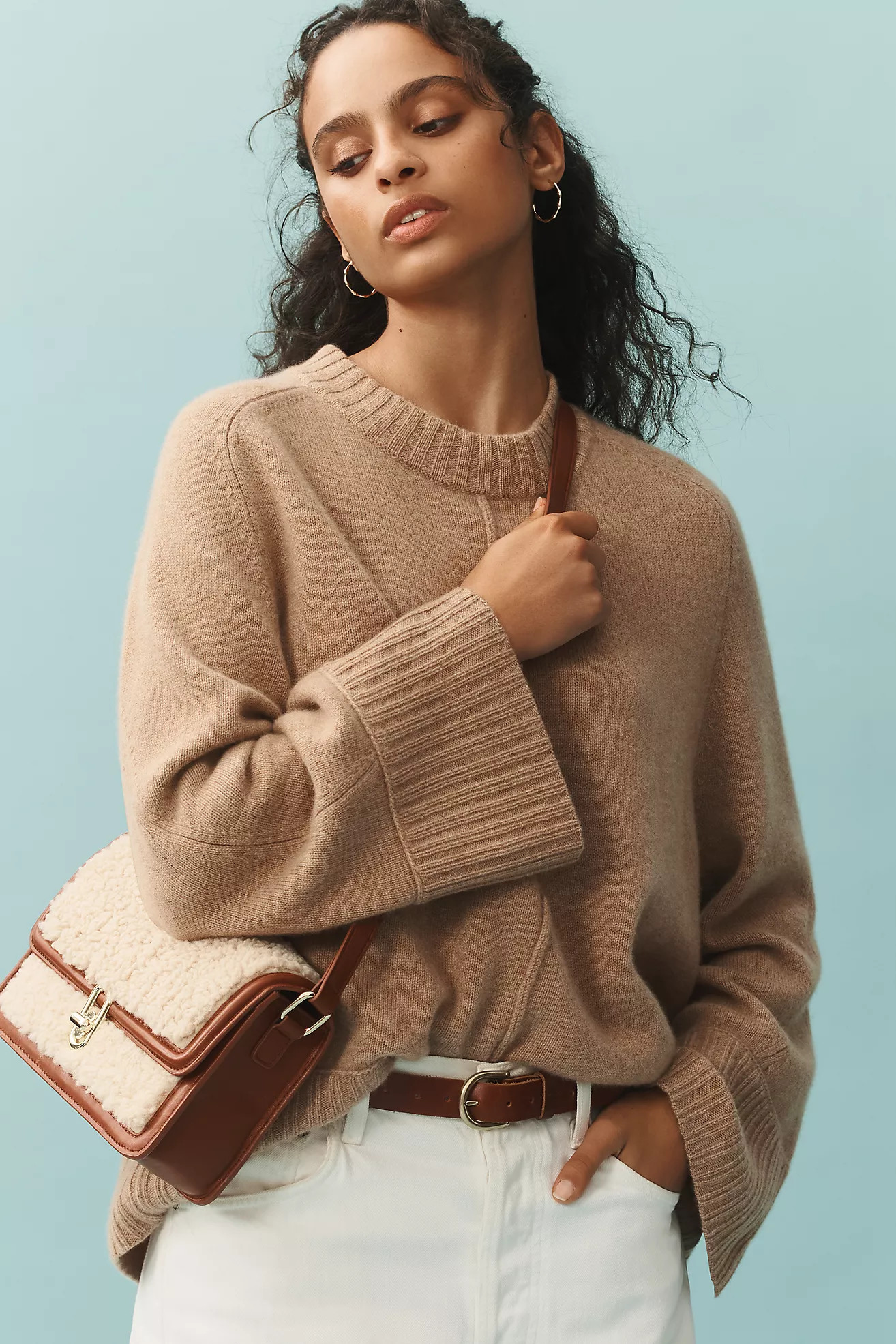 The Chandler Crew-Neck Relaxed Pullover Sweater: Cashmere Edition | Anthropologie (US)