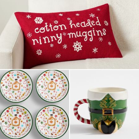 Pottery Barn Elf collection. Christmas pillows dishes mugs will Farrell 

#LTKSeasonal #LTKHoliday #LTKhome