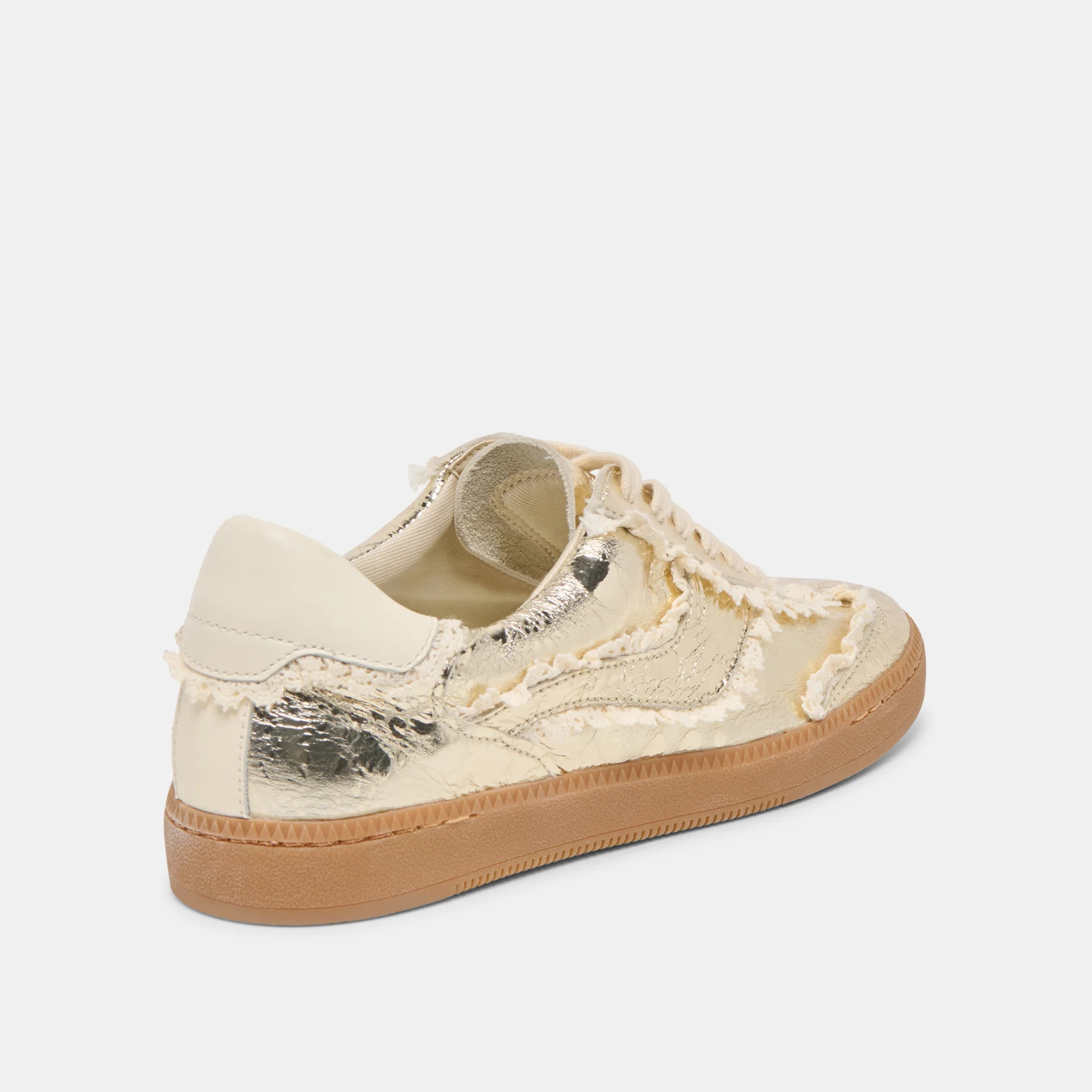 Notice Lace Sneakers Platinum Distressed Leather | DolceVita.com