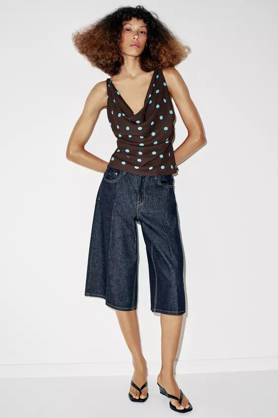 POLKA DOT FLOWING TOP | Zara UK