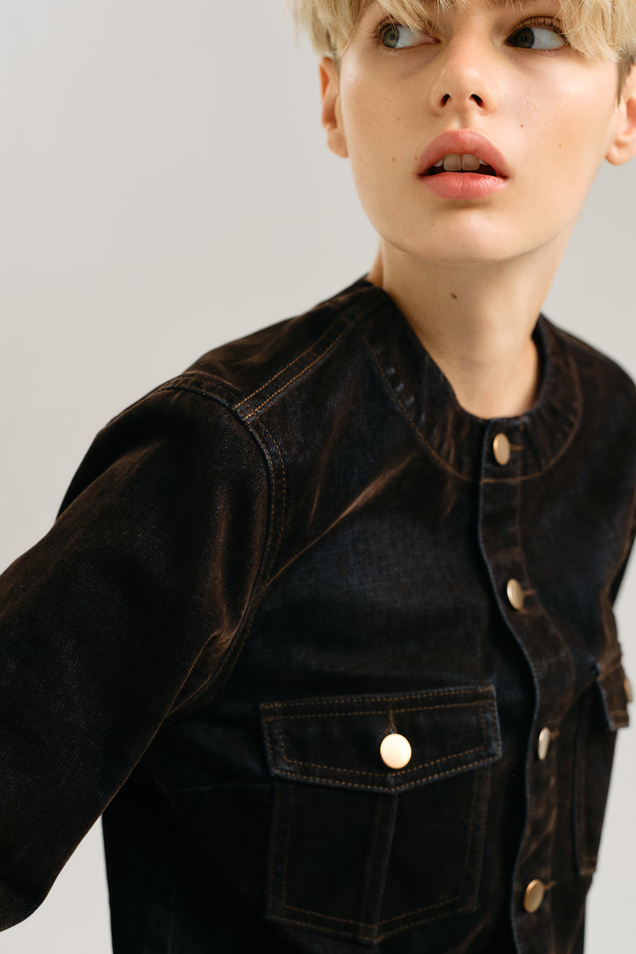 Flocked Denim Jacket | H&M (US + CA)