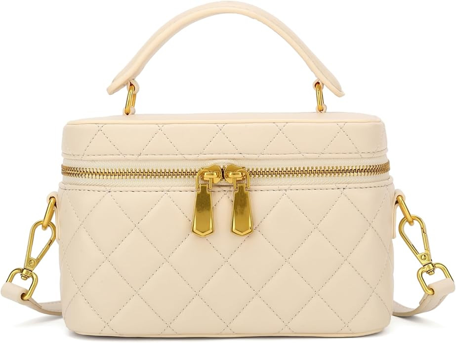 Scarleton Crossbody Bags for Women, Quilted Shoulder Bag Purse, Gold Chain Crossbody Bag Purses f... | Amazon (US)