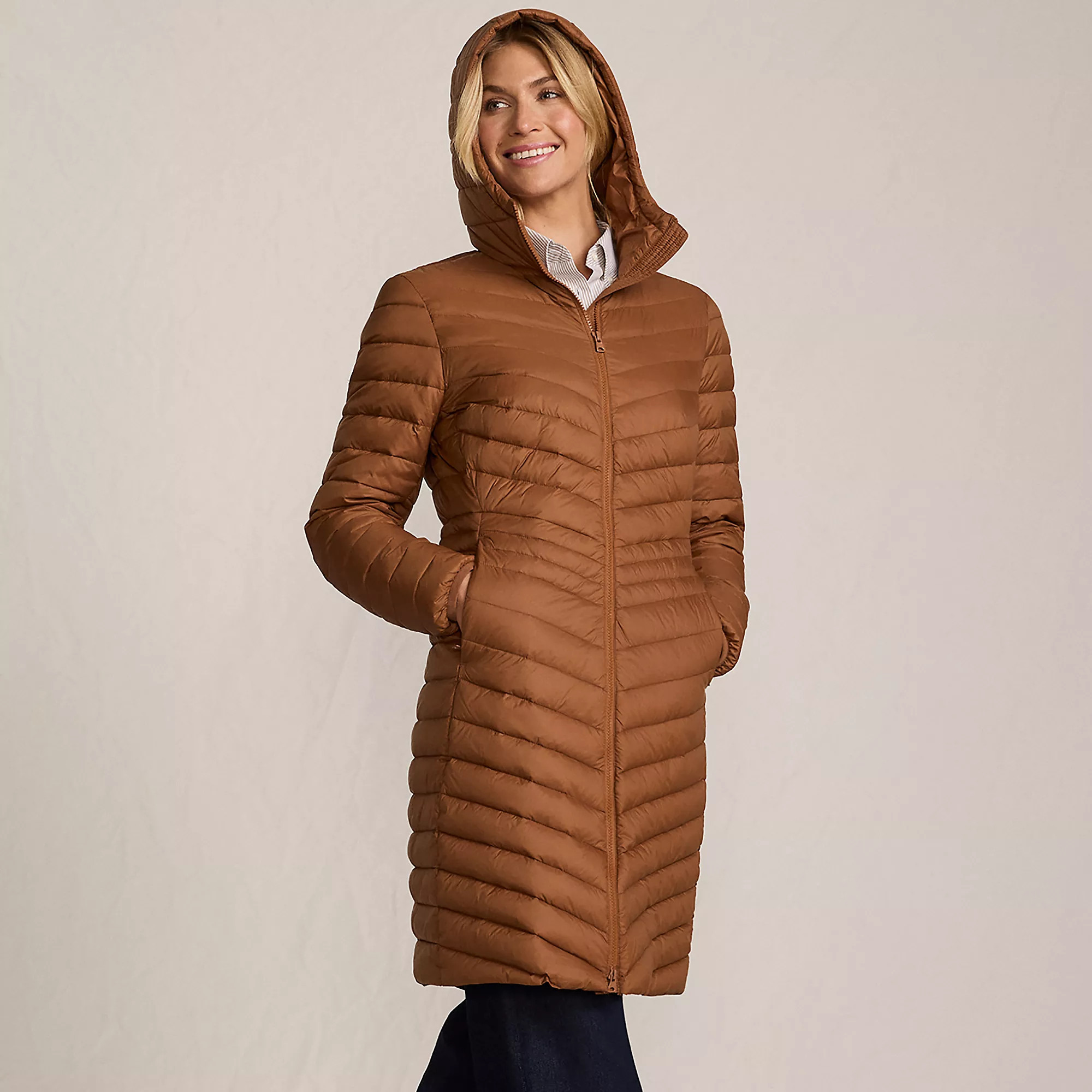 Women's Wanderweight Packable Down Coat | Lands' End (US)