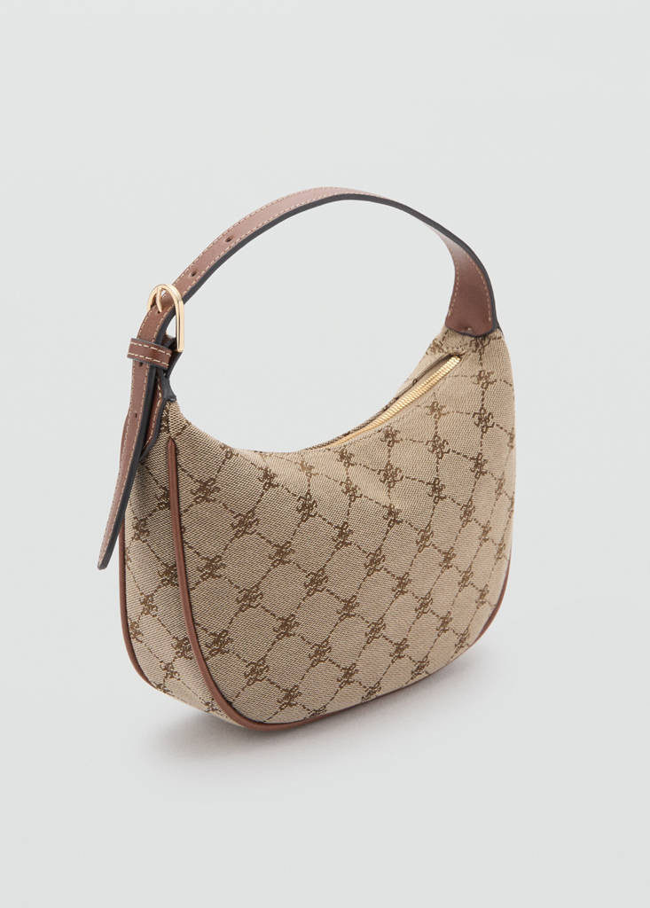 Small jacquard shoulder bag leather - Woman - One size - MANGO | Mango (US/MX/AU)