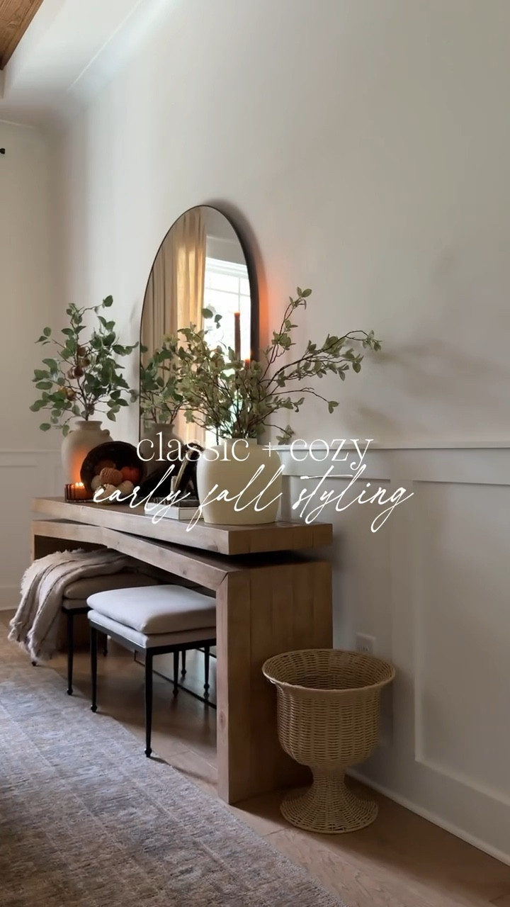 Gave a classic + earthy early fall styling to our console table! Since the leaves here are slowly changing already, I’m enjoying bringing some of that indoors 🥰

#LTKSeasonal #LTKHome #LTKautumn