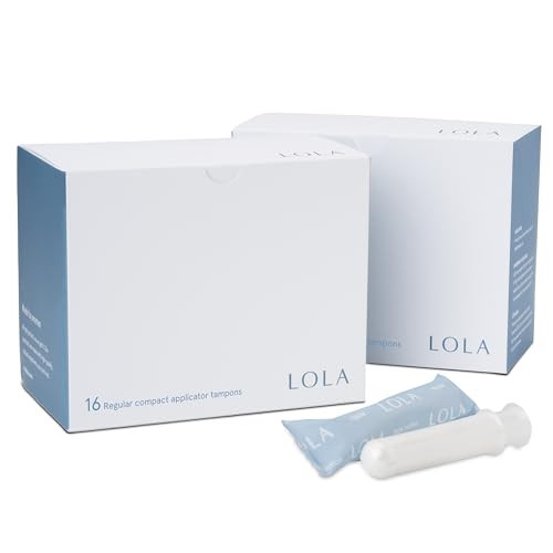 LOLA Organic Tampons - Regular Absorbency, 32 Count - Bulk Tampons for Women with BPA-Free Plastic Applicator & Hypoallergenic, Toxin-Free Feminine Hygiene Product | Amazon (US)
