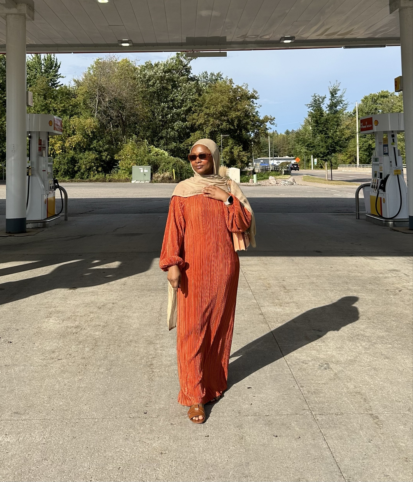The prettiest burnt orange dress! Modest & cutesy 🥰🧡 

#LTKStyleTip #LTKFindsUnder50