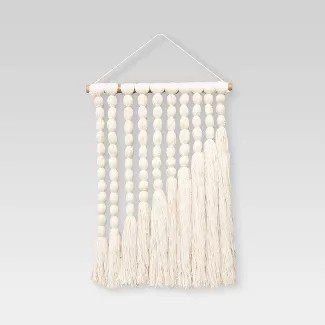 18" x 24" Hand Made Cotton Wall Art Cream - Opalhouse™ | Target