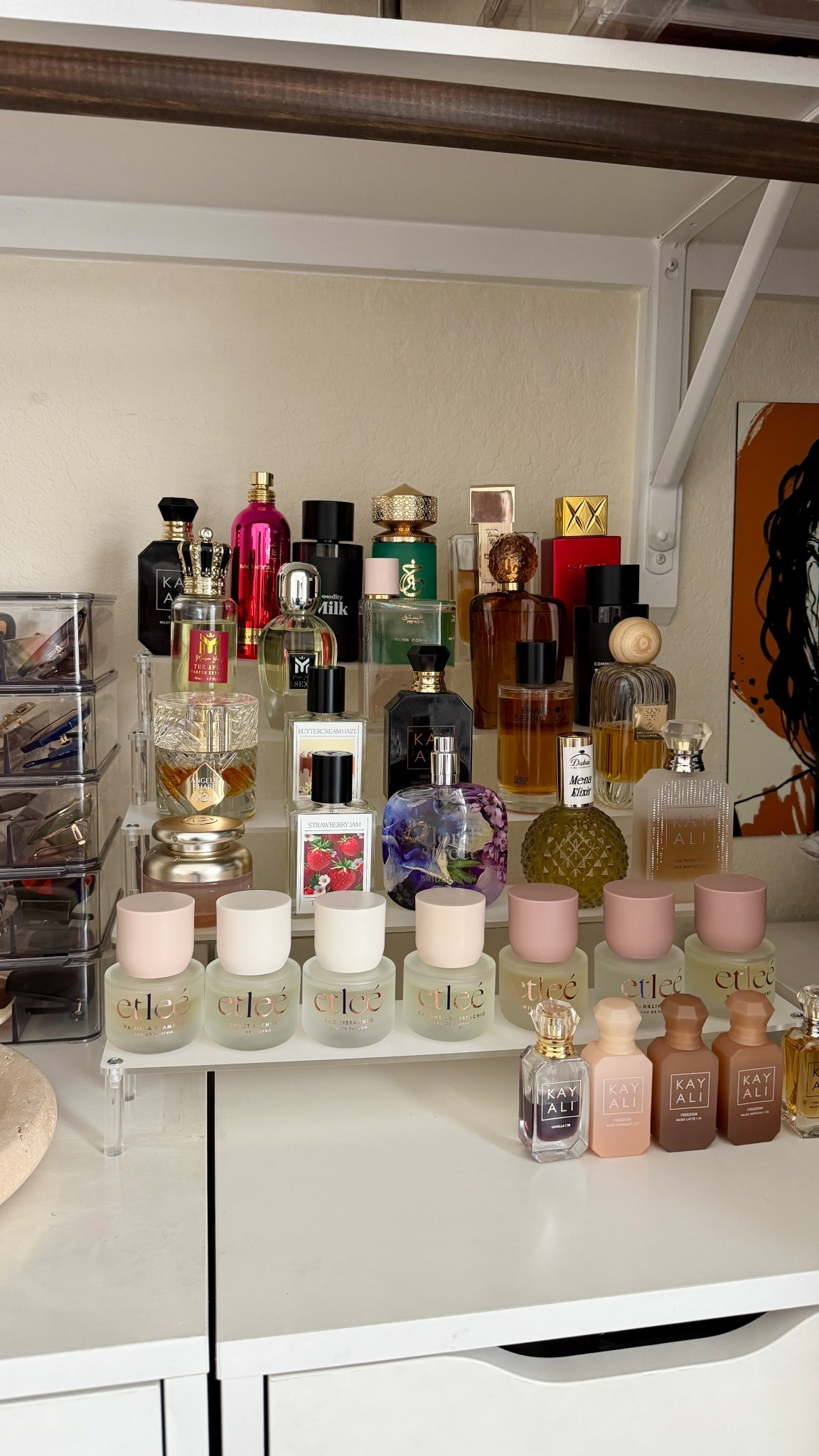 Running out of space for my fragrances, so I made some room in my closet. 