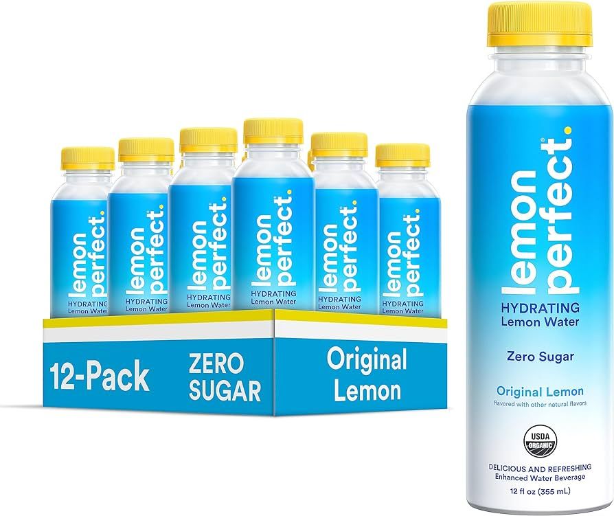 Lemon Perfect, Hydrating Organic Lemon Water, Zero Sugar, Flavored Water, Squeezed from Real Frui... | Amazon (US)