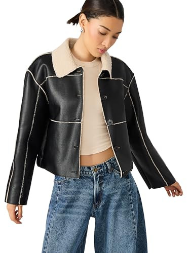 Steve Madden Apparel TILIA COAT,Black, M | Amazon (US)