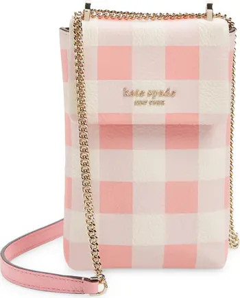 bradley gingham pebbled leather phone crossbody bag | Nordstrom