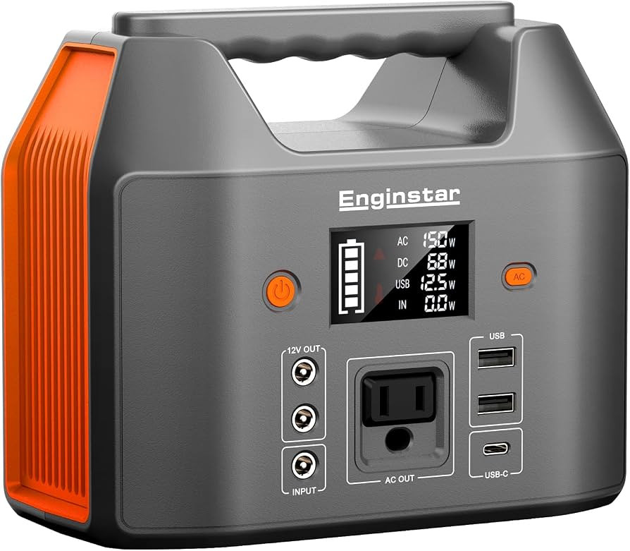 EnginStar Portable Power Station 150W 155Wh Solar Generator 110V 42000mAh Portable Power Bank w/A... | Amazon (US)