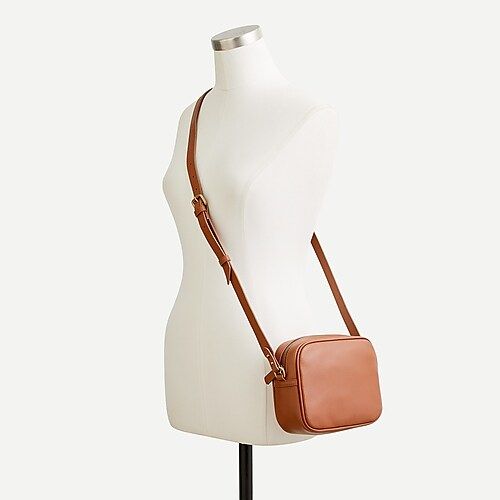 Camera bag in pebbled leather | J.Crew US