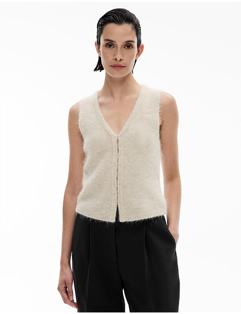 Fluffy Knit Vest | David Jones (Australia & New Zealand)