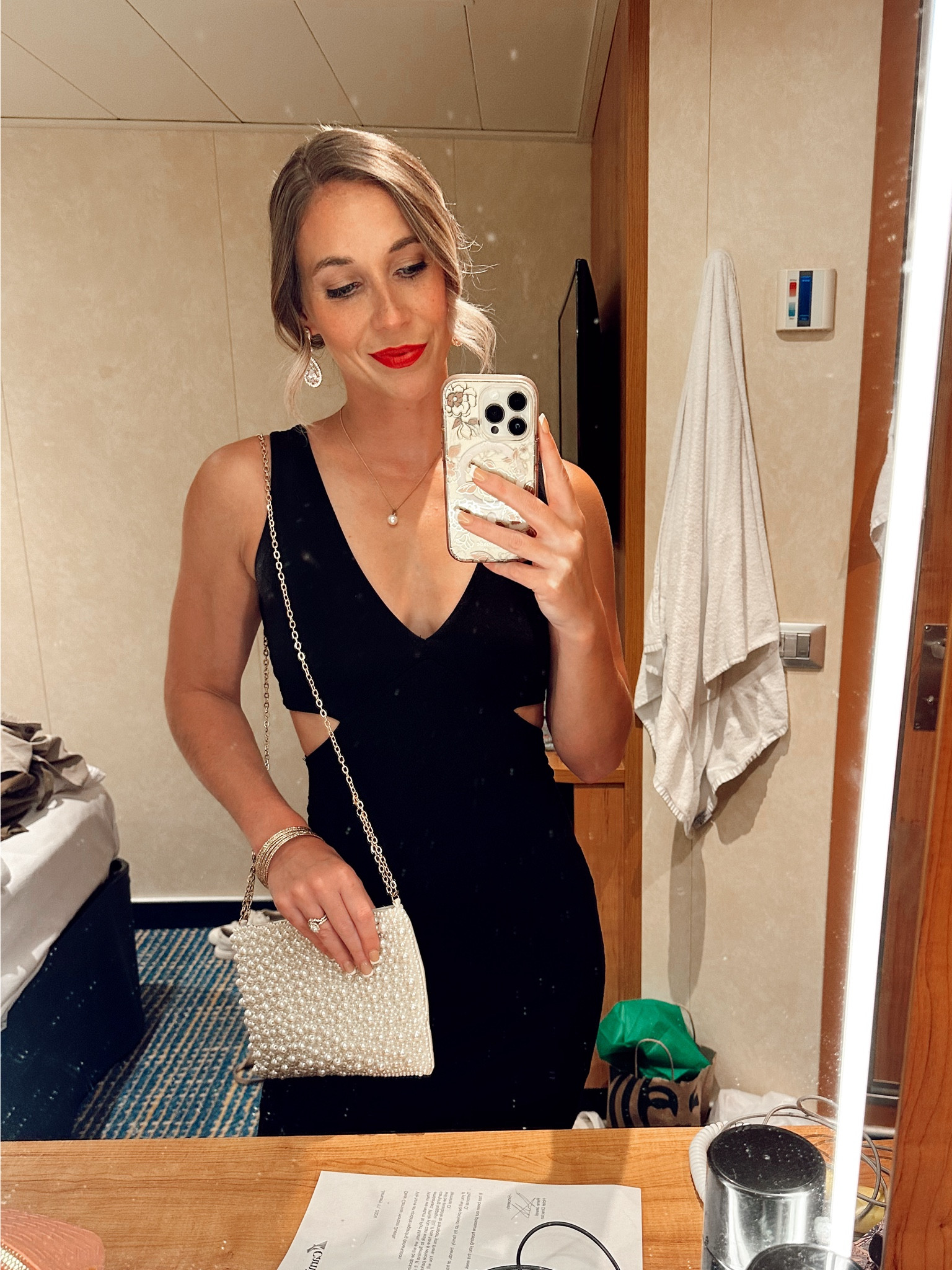 Another look from the #cruise that I haven’t posted yet. I loved this pearl clutch. My husband calls me Pearl so I tend to snatch up anything with pearls on it. 💕 I got the dress from TJ Maxx but can’t find it to tag it - but found some cute alternatives! 

#LTKtravel #LTKstyletip #LTKfindsunder50