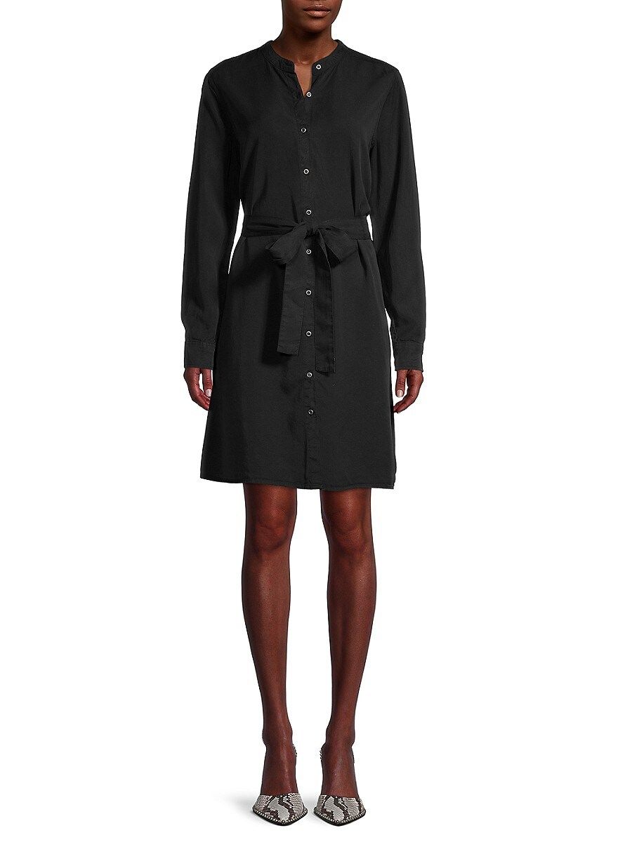 Saks Fifth Avenue Women's Solid-Hued Tie-Front Shirt Dress - Black - Size S | Saks Fifth Avenue OFF 5TH