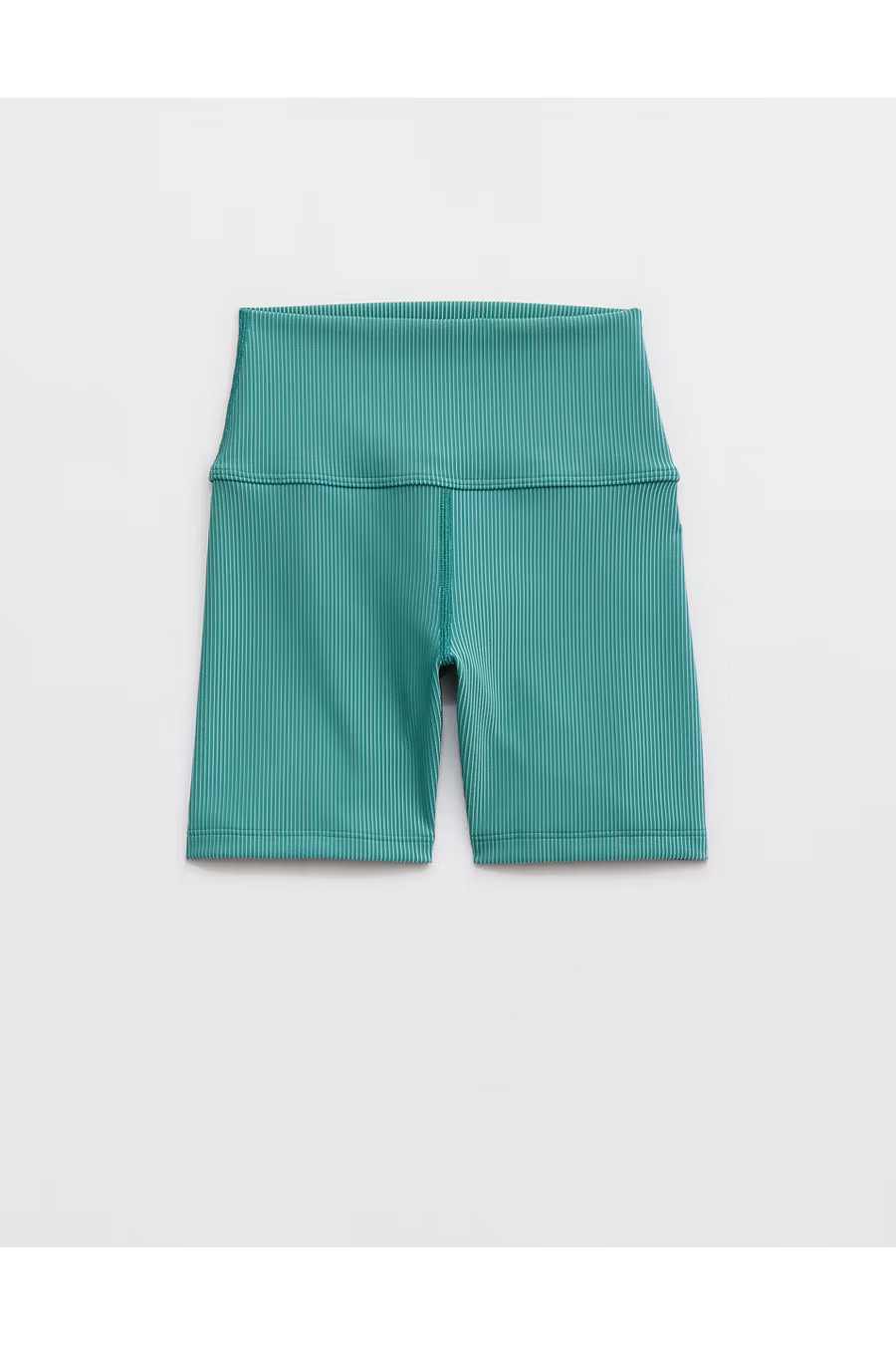 OFFLINE By Aerie Stripe Rib 5 Bike Short Women's Fresh Teal XXS | Aerie