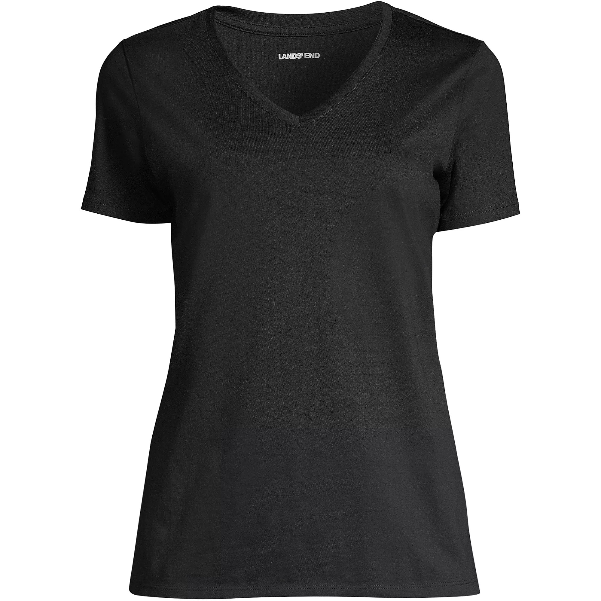 School Uniform Supima Cotton V-Neck T-Shirt | Lands' End (US)